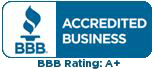 Logo Recognizing Derrick Law Firm Injury Lawyers's affiliation with BBB